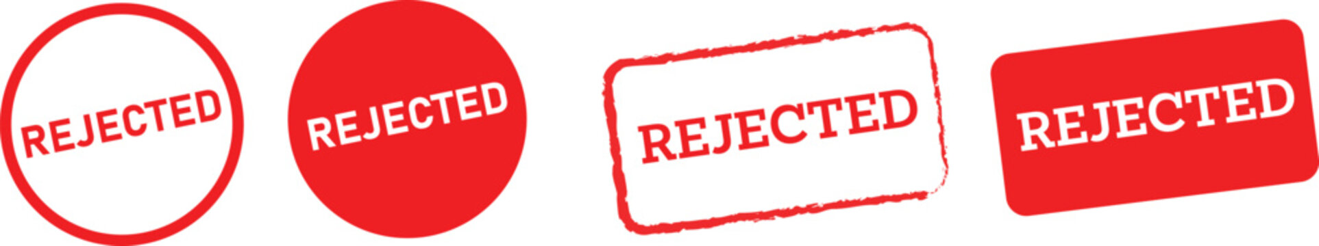Red rejected stamp collection set
