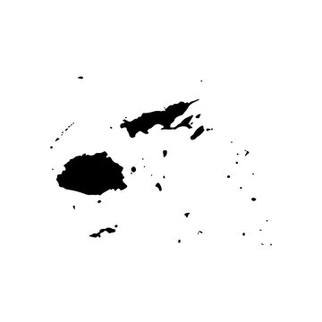 Republic of Fiji map icon Oceania logo design illustration
