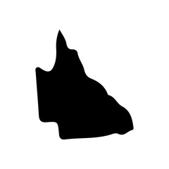Obraz premium Queensland map icon Australia logo design illustration