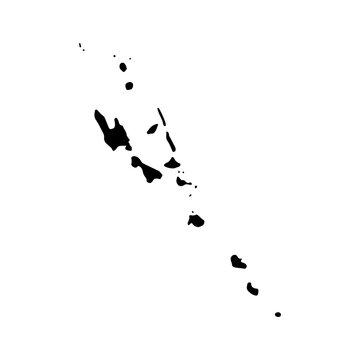 Republic of Vanuatu map icon Oceania logo design illustration