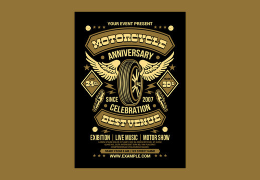 Motorcycle Club Event Flyer