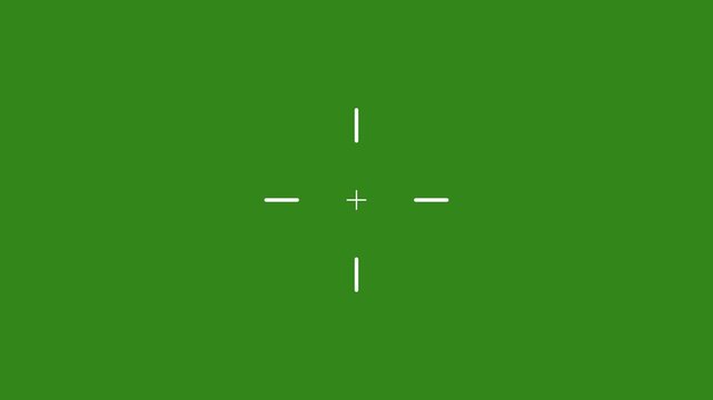 Crosshair target icon for focus concept design on green background.
