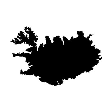 Republic of Iceland map icon Europe logo design illustration