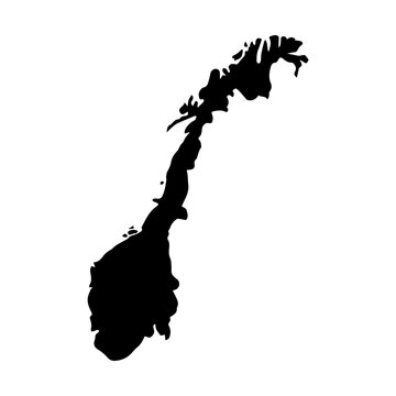 The Kingdom of Norway map icon Europe logo design illustration