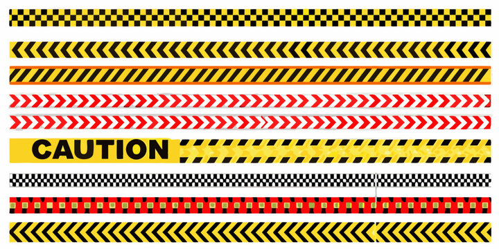 Caution Tape Patterns A Collection Of Yellow Black And Red Striped Warning Barriers