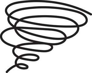 Abstract tornado doodle line element hand drawn scribble sketch ornament © kaisorn