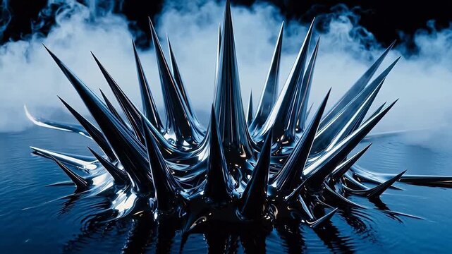 Symmetrical Ferrofluid Spikes Forming Under Magnetic Fields in Weightlessness