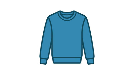 Blue Crew Neck Long Sleeve Sweatshirt. © mamah