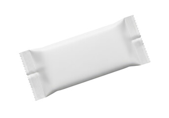 Fototapeta premium Blank white snack bar packaging mockup, isolated on transparent background
