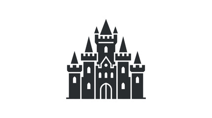 Black silhouette of a castle. © zaki
