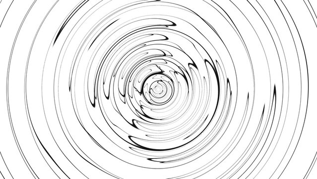 Abstract spiral vortex pattern in black and white. Hypnotic circular design for modern graphic backgrounds.