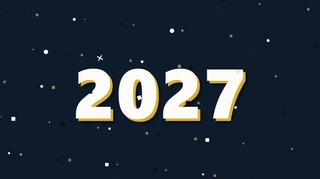 Luxury Gold Countdown Clock Reaching Midnight with Sparkling Particles for Celebration Event