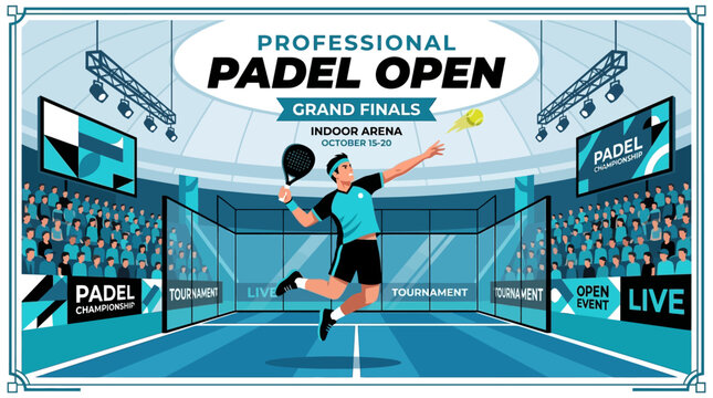 Professional Padel Open Grand Finals Indoor Arena Tournament Event