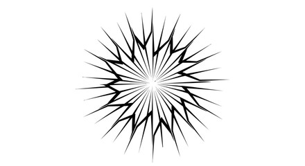 Obraz premium Abstract Starburst Pattern - Geometric Radial Design
