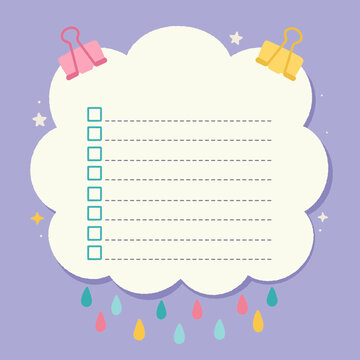 cloud to do list memo pad