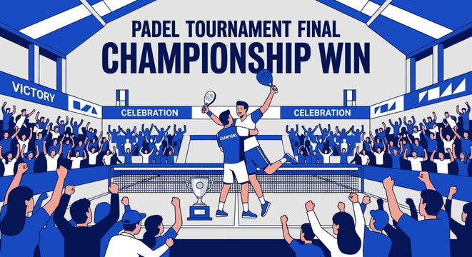 Padel Tournament Champions Celebrate Victory With Enthusiasm
