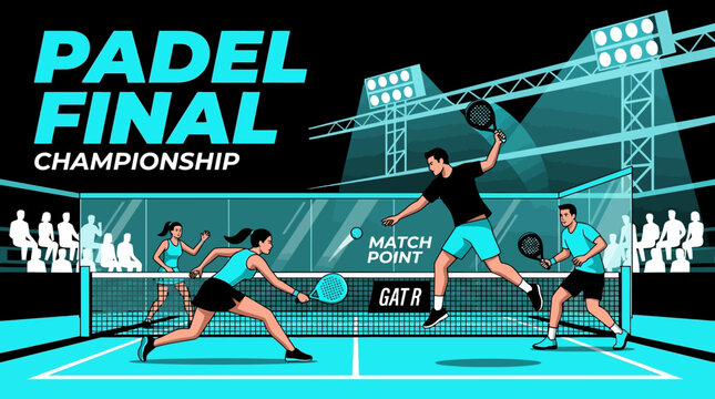 Padel Tennis Tournament Finals Match Point Championship Excitement