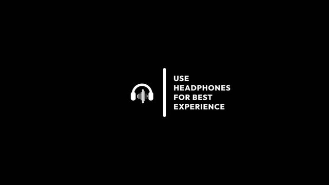 Minimalist headphone recommendation screen animation. 4K Video