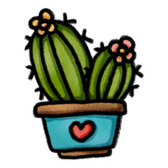 cactus in a pot © DASVEG_STUDIO