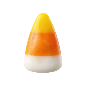 Fhd png transparent background single candy corn high resolution halloween treat isolated on black