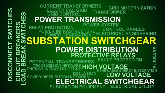 Substation Switchgear Word Cloud