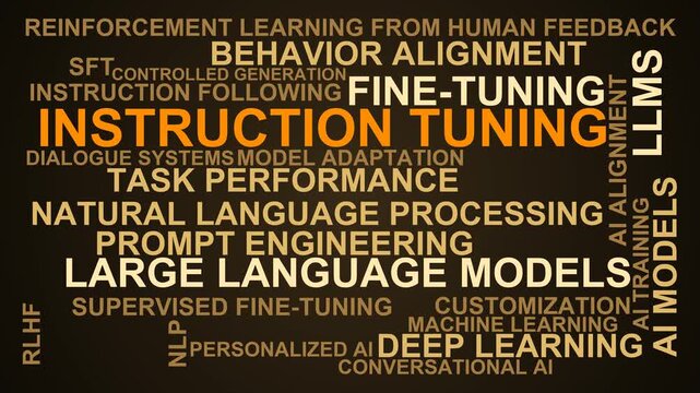 Instruction Tuning Word Cloud