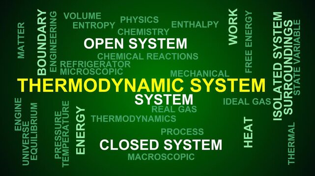Thermodynamic System Word Cloud