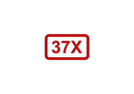 37X Sign Isolated