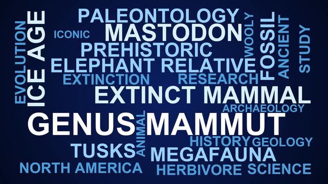 Genus Mammut Word Cloud