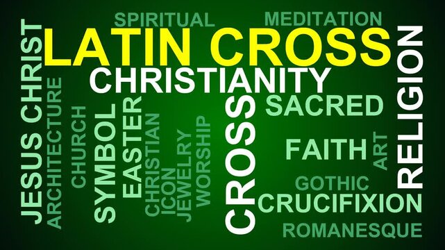 Latin Cross Word Cloud