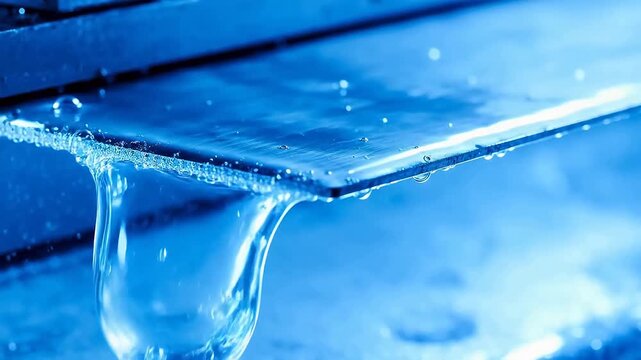 Metallic Electrode Creating Micro-Bubble Ripples in Electrolyte Solution