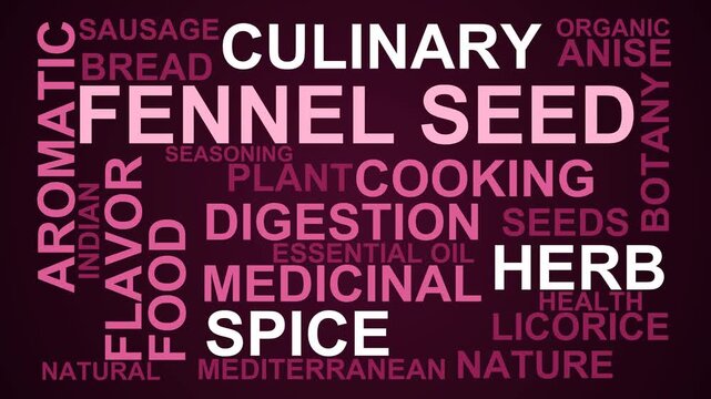 Fennel Seed Word Cloud