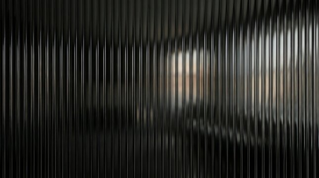 Abstract vertical ribbed wall texture dark gray metallic surface