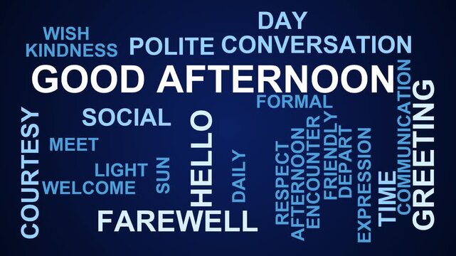 Good Afternoon Word Cloud