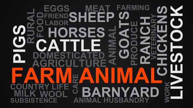 Farm Animal Word Cloud