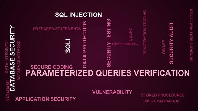 Parameterized Queries Verification Word Cloud