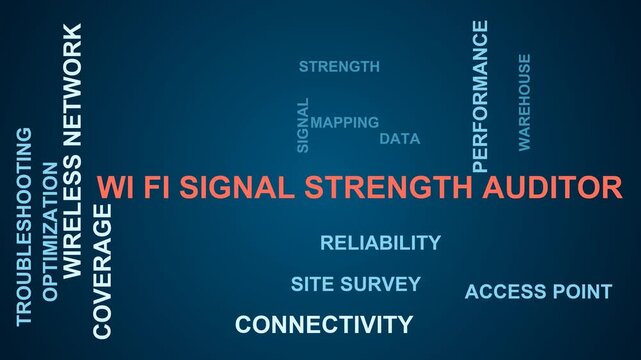 Wi Fi Signal Strength Auditor Word Cloud