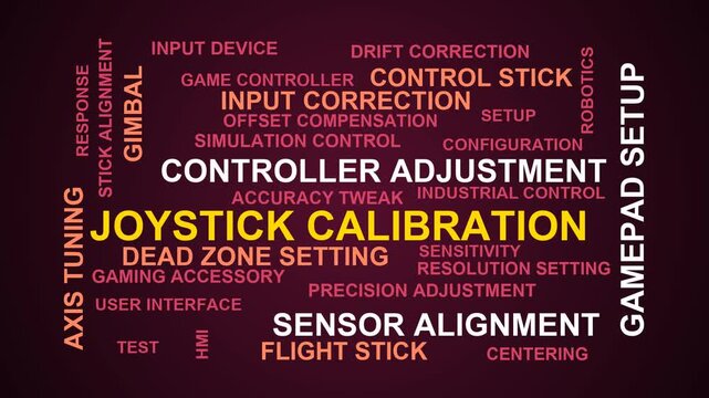 Joystick Calibration Word Cloud