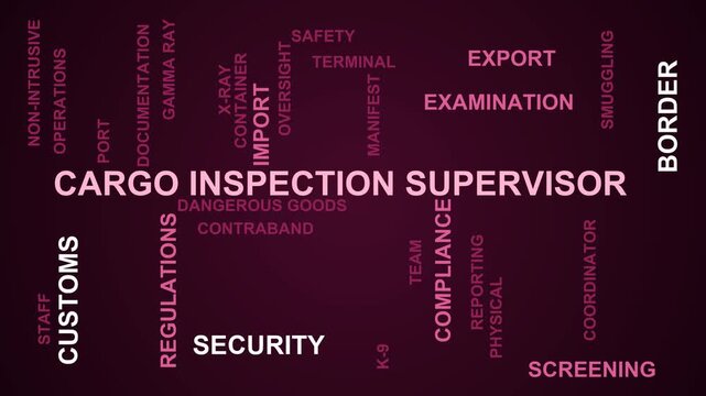 Cargo Inspection Supervisor Word Cloud