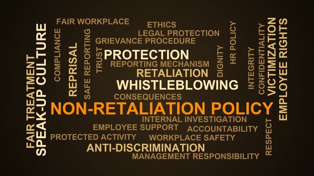 Non-Retaliation Policy Word Cloud
