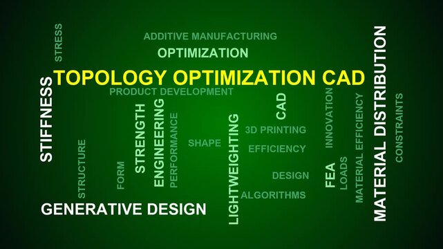 Topology Optimization Cad Word Cloud
