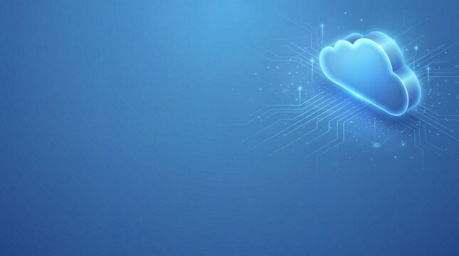 Cloud Computing Technology Background with Digital Circuit Connections