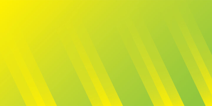Abstract modern background featuring slanted geometric diagonal stripes in a vibrant color gradient shifting from bright yellow and lime green to fresh leaf green tones.