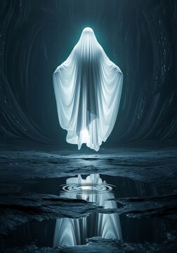 Ethereal Ascent: A Phantom's Luminescent Journey