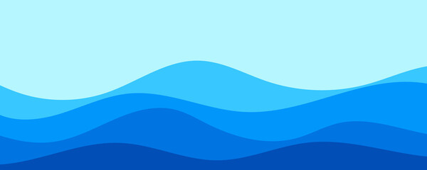 Naklejka premium Abstract blue sea ocean wave layer background