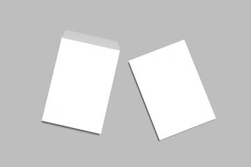 Fototapeta premium Realistic Premium Envelope Blank Mockup Template