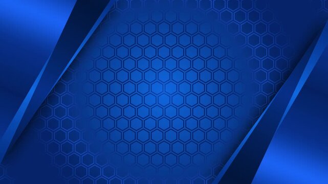 blue gaming background with hexagon pattern