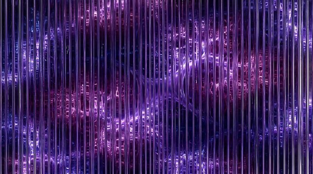 Iridescent foil fringe curtain purple and blue metallic streamers