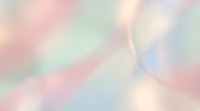 Pastel iridescent abstract background with soft flowing curves and light gradients