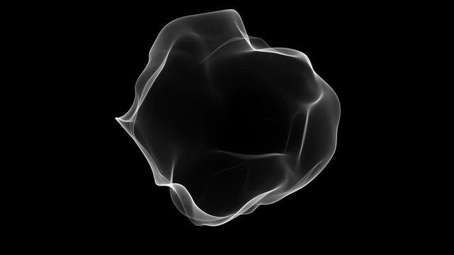 Clean White Liquid Sphere for Visual Effects Background
